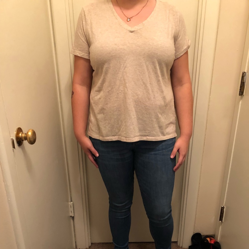 Light tan short sleeve shirt